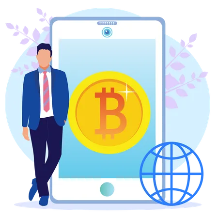 Illustration Vector Graphic Cartoon Character Of Bit Coin イラスト
