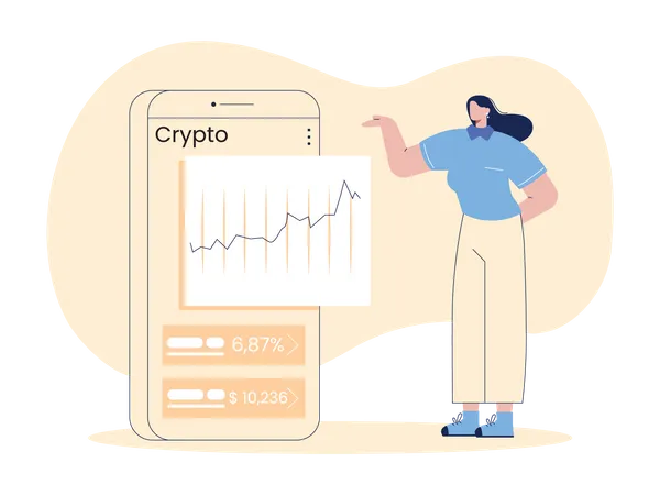 Crypto investment analysis  Illustration