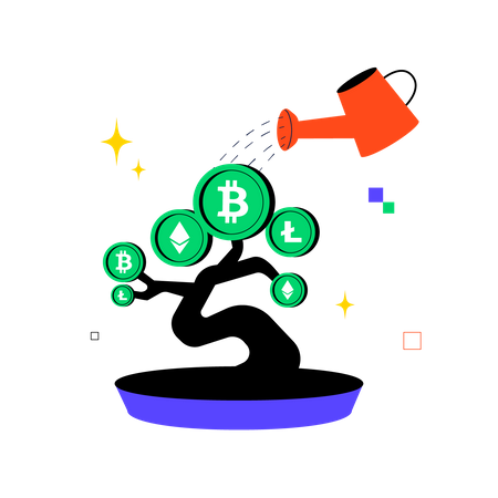 Crypto investment  Illustration