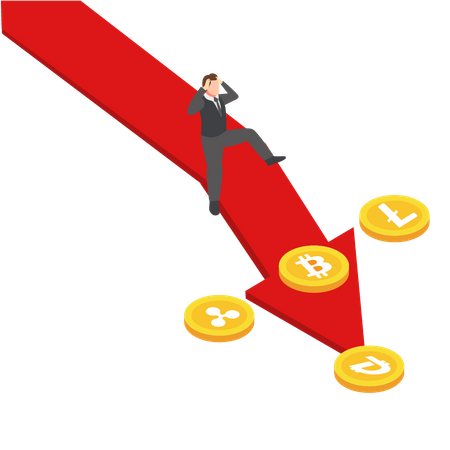 Crypto Investment Loss  Illustration