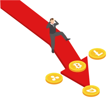 Crypto Investment Loss  Illustration