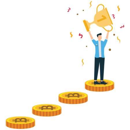 Crypto Investment Success  Illustration