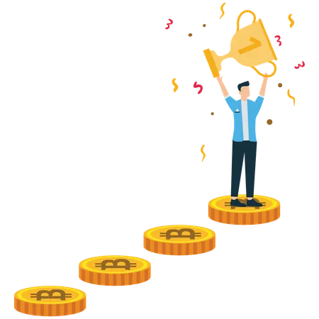 Crypto Investment Success  Illustration