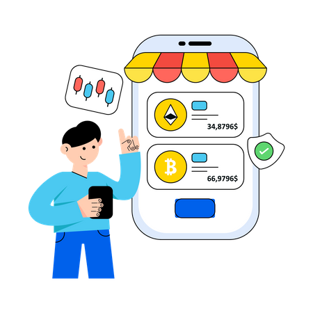 Marché de la cryptographie  Illustration