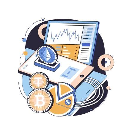 Crypto market  Illustration