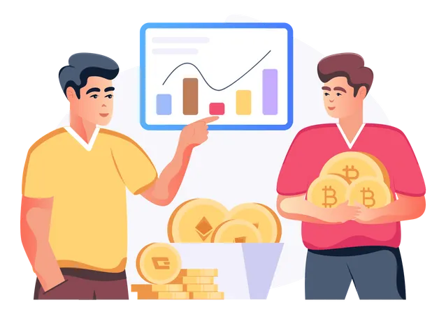 Crypto Marketplace  Illustration