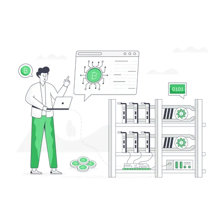 Crypto Mining  Illustration