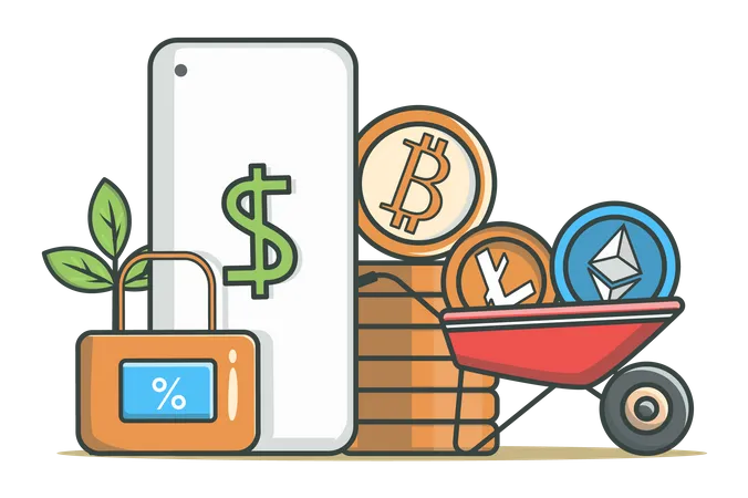 Crypto mining  Illustration