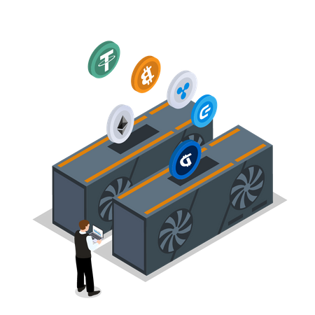 Crypto Mining  Illustration