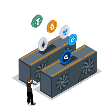 Crypto Mining  Illustration