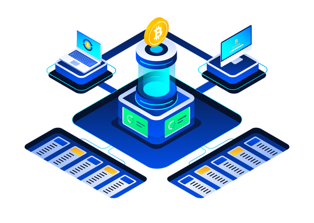 Crypto Mining Incubation Machine  Illustration