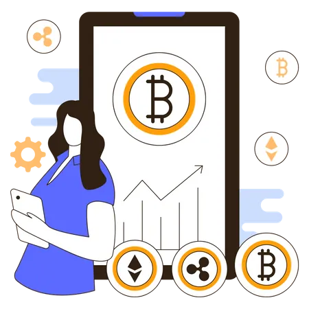 Application mobile de crypto-monnaie  Illustration