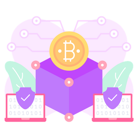 Blockchain de crypto-monnaie  Illustration