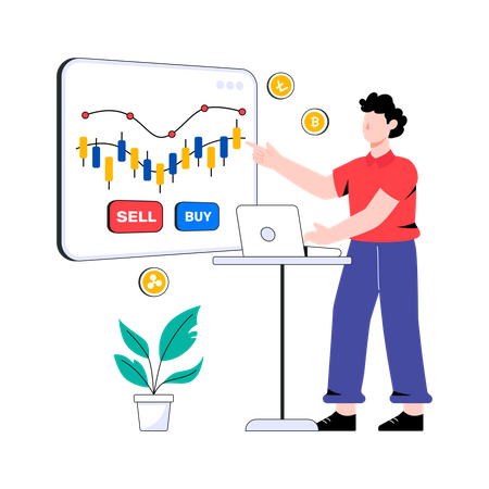 Commerce de crypto-monnaie  Illustration