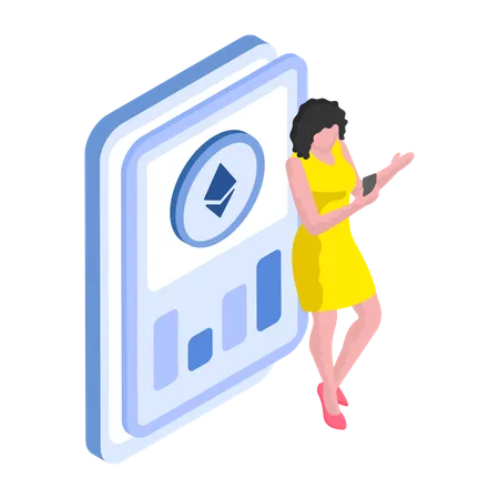 Analyse Ethereum de crypto-monnaie  Illustration