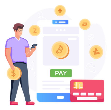 Paiement crypté  Illustration