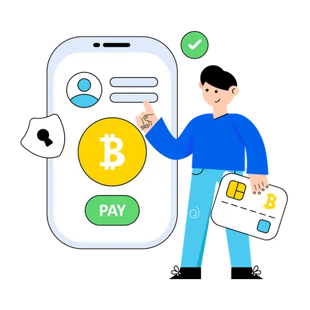 Crypto Payment  Illustration