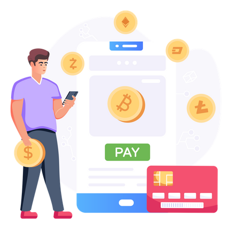 Crypto Payment  Illustration