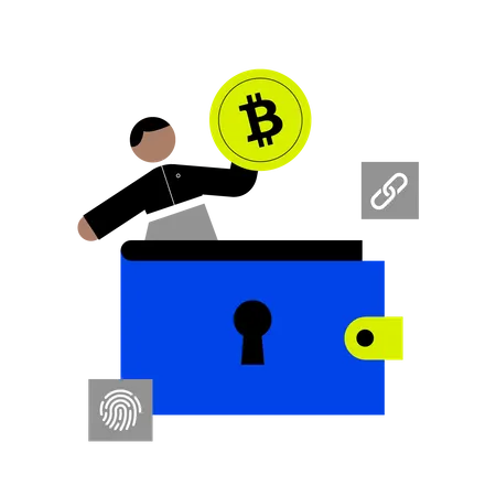 Portefeuille cryptographique  Illustration