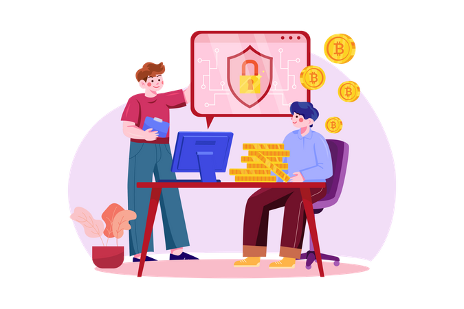 Crypto Protection  Illustration