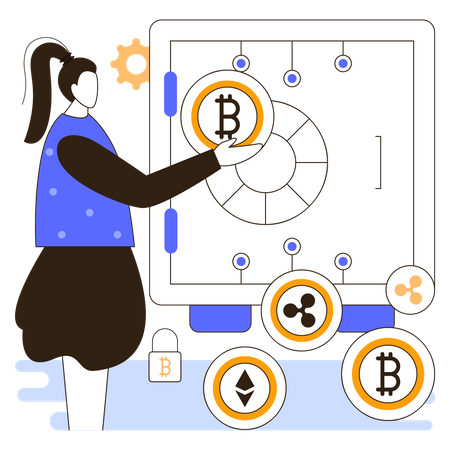 Crypto safe Deposit  Illustration