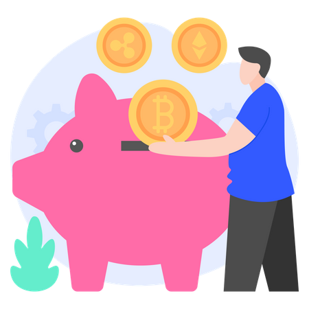 Crypto Savings  Illustration