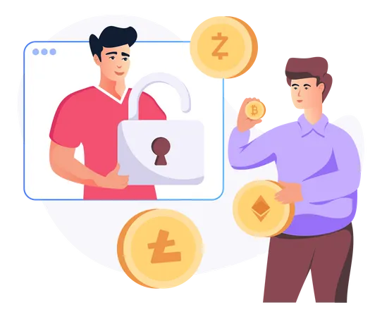 An Illustrative Vector Of Crypto Security Illustration