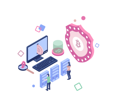 Crypto security  Illustration