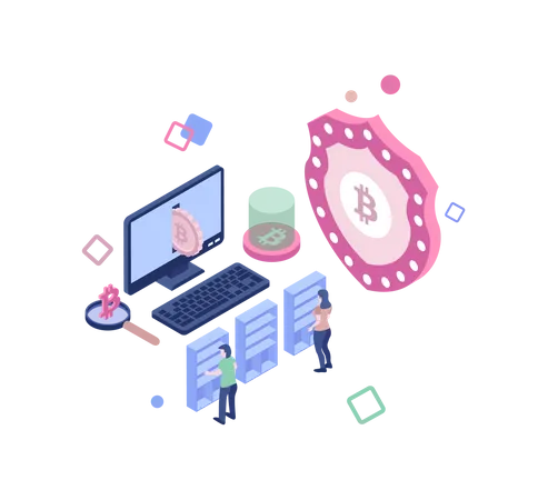 Crypto security  Illustration