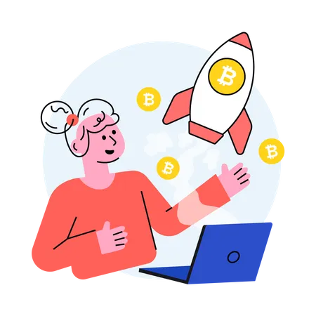 Crypto Startup  Illustration