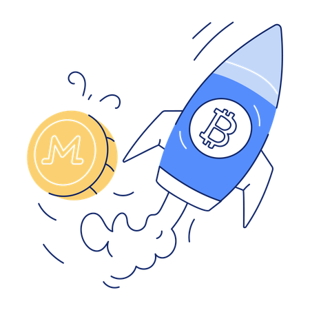 Crypto Startup  Illustration