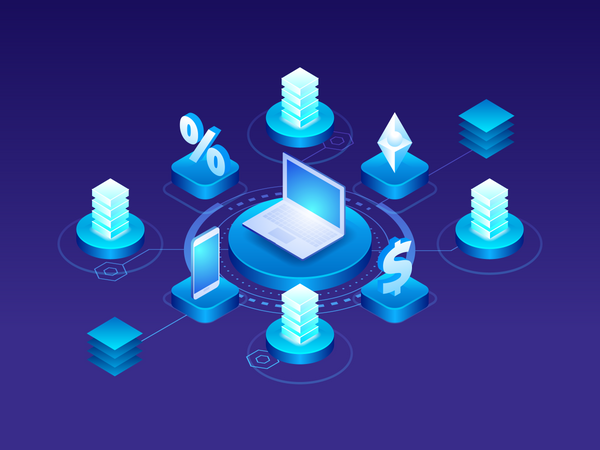 Crypto Trading Data Center  Illustration