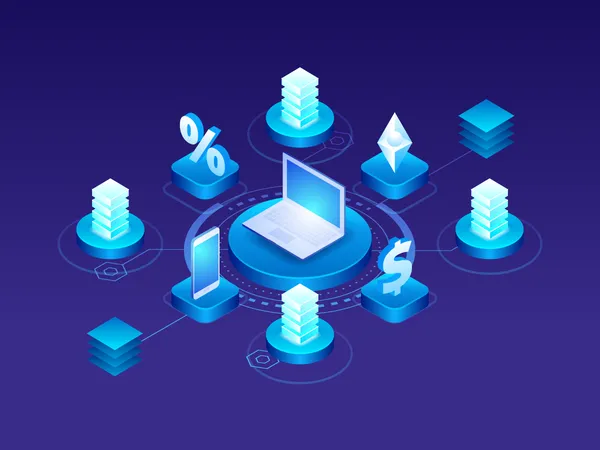 Crypto Trading Data Center  Illustration