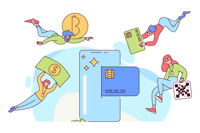 Crypto trading  Illustration