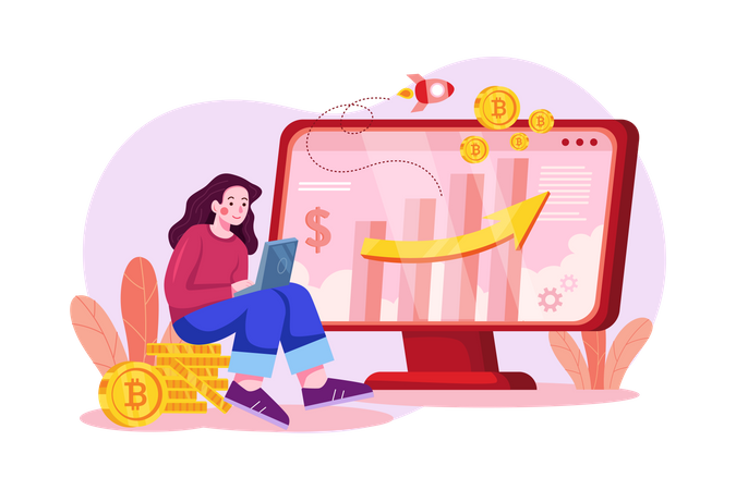 Crypto Trading  Illustration