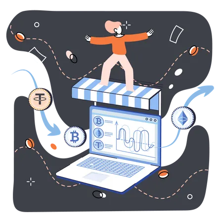 Crypto Trading  Illustration