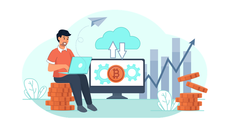 Crypto Trading  Illustration