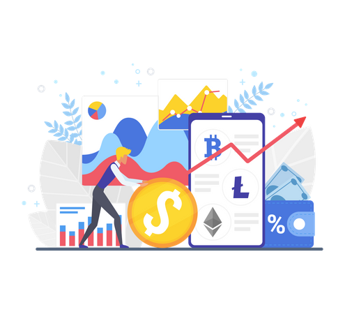 Crypto trading  イラスト