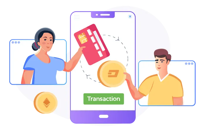 Crypto Transaction  Illustration