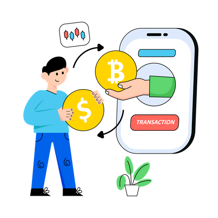 Crypto Transaction  Illustration