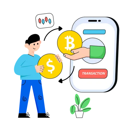 Crypto Transaction  Illustration