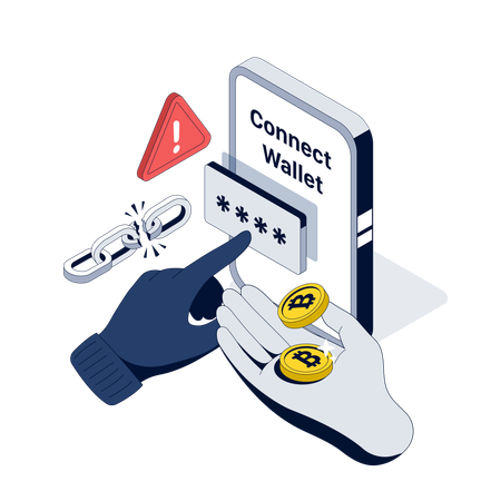 Crypto Wallet Scam  Illustration