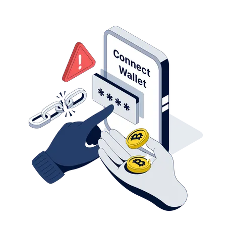 Crypto Wallet Scam  Illustration