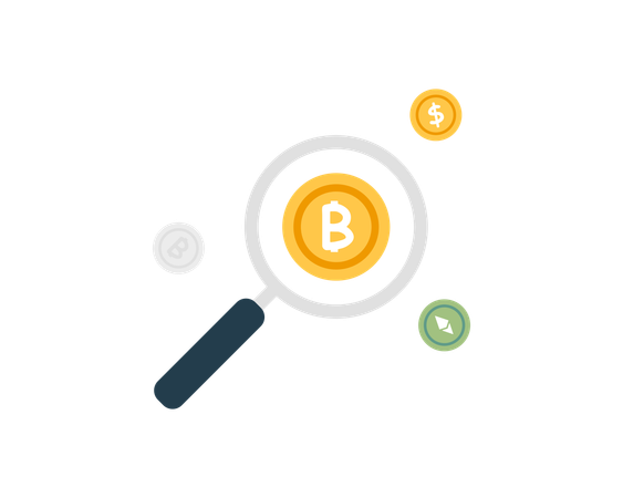 Cryptocurrency analysis  Illustration