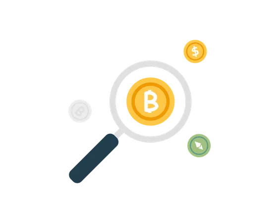 Cryptocurrency analysis  Illustration