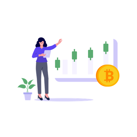 Cryptocurrency Analytic  Illustration