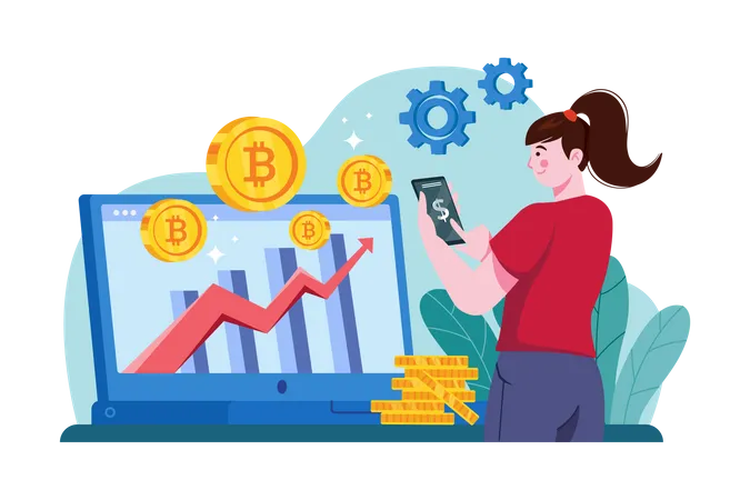 Cryptocurrency Analytic  Illustration