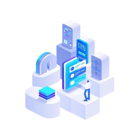 Cryptocurrency And Digital Money Technology  Illustration