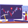 cryptocurrency and finance illustration svg