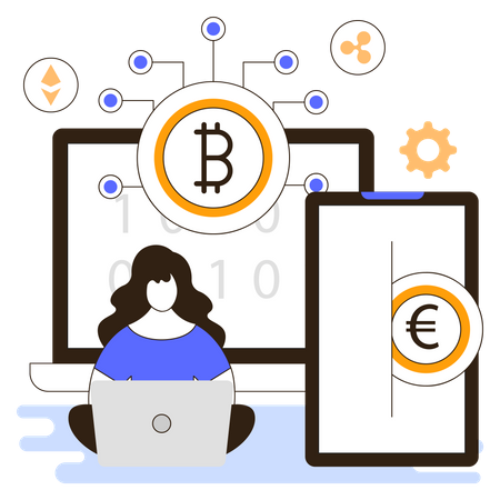 Cryptocurrency Blockchain Illustration